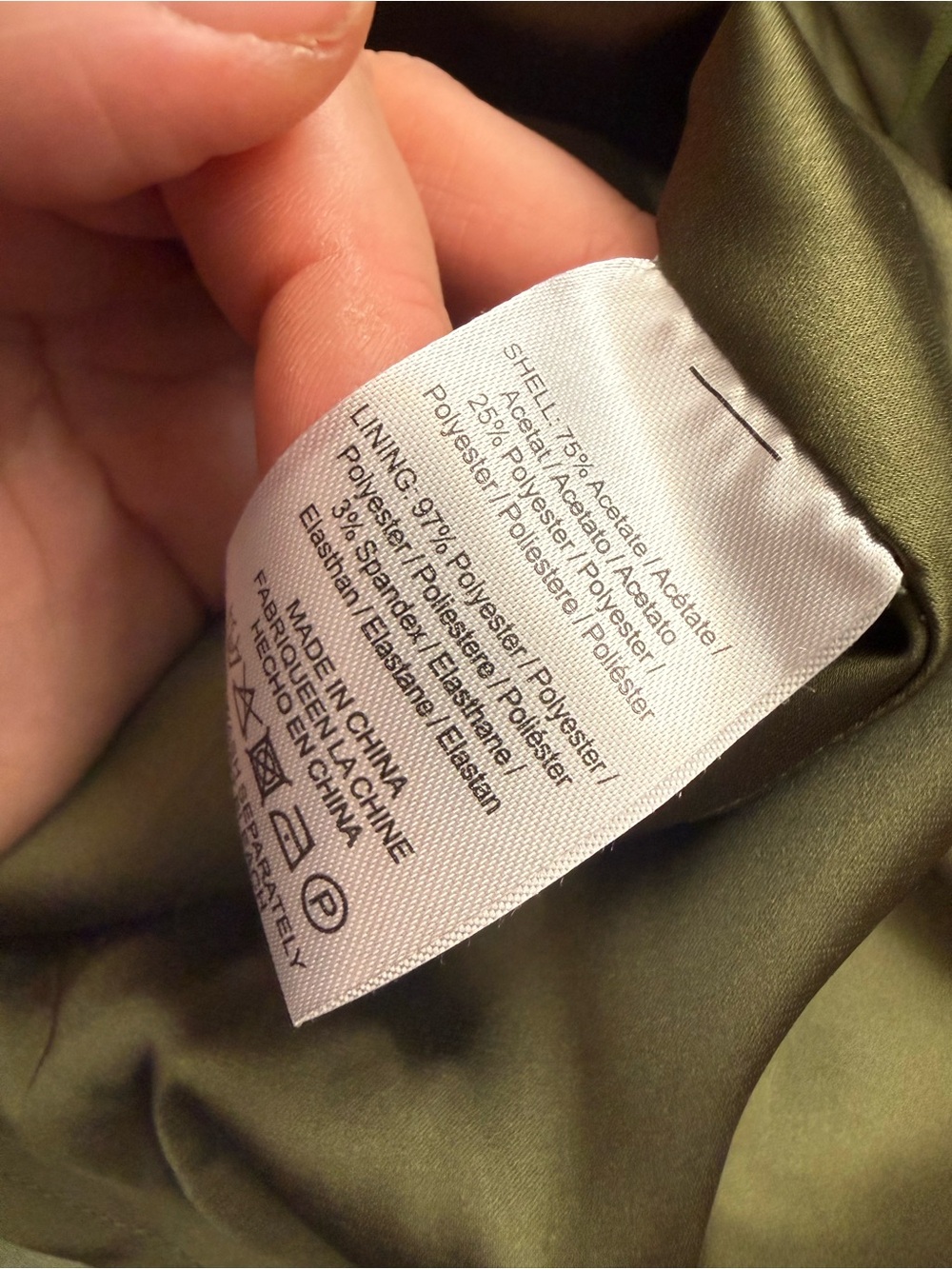SAU LEE Priscilla Gown US 8 Olive Green Satin Crystal Evening Dress NWT - Picture 8 of 8